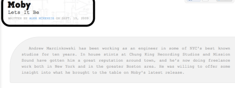 Alex McKenzie for Tape Op.